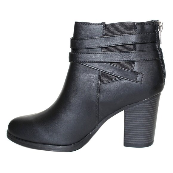 Dream Pairs Toetos Women's Chunky High Heel Ankle Boots Close Toe Black Size 8.5 - Picture 3 of 5